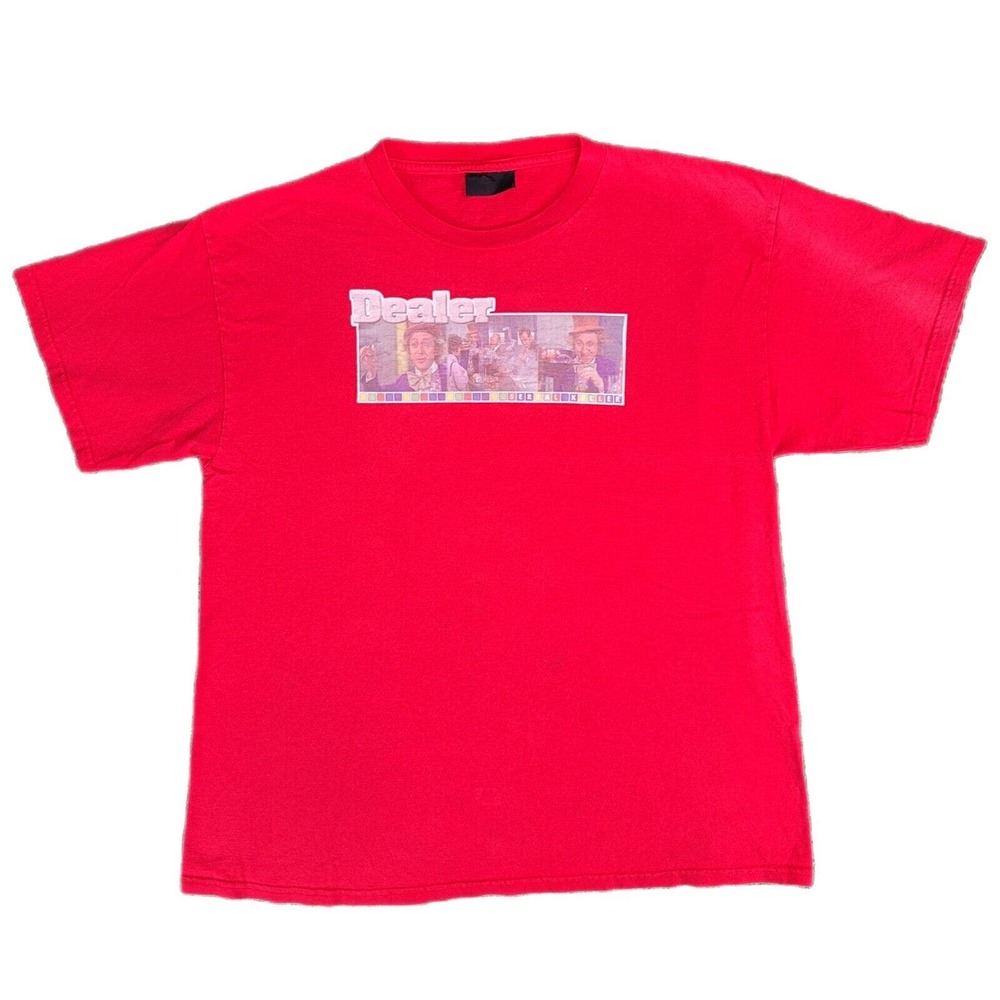 Vintage Serial Killer Willy Wonka Dealer Red Shirt XL